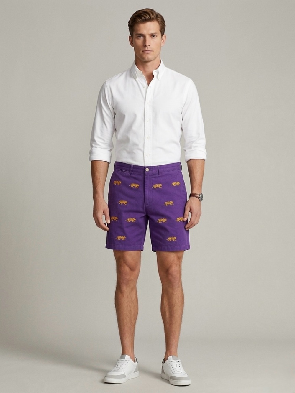 Pennington & Bailes LSU Tigers Stadium Shorts Purple Gold Embroidered Men’s 33